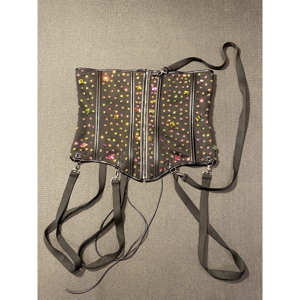 New Rare Akira Full Bling Bustier Corset Size 3XL Fairy Gothic Adjustable Strap - Picture 1 of 5